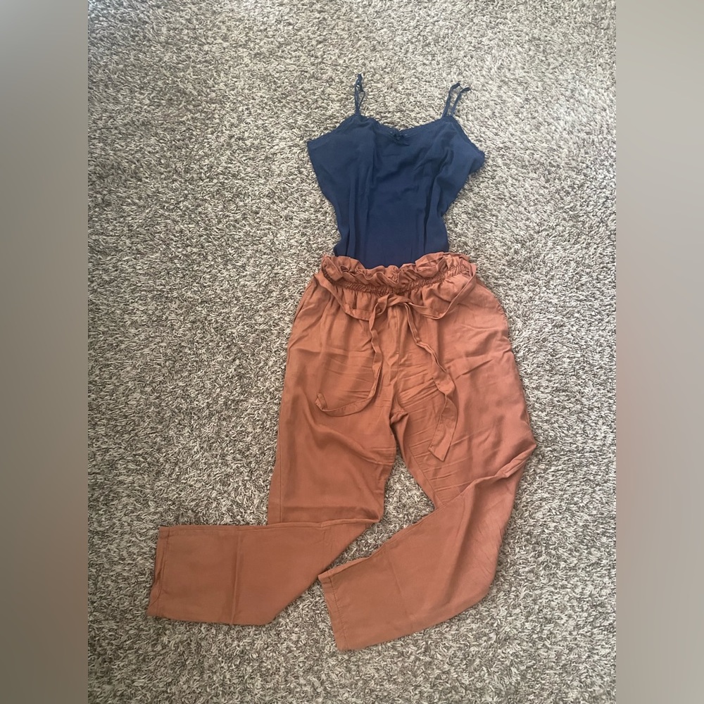 Dark Orange waist pants - made in Italy